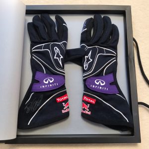 Daniel Ricciardo hand signed 2014 Red Bull Alpinestars Tech ZX gloves