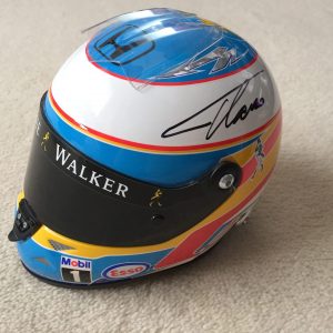 Fernando Alonso Hand Signed Schuberth Half Scale 2015 McLaren helmet