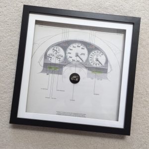 McLaren F1 V12 Roadcar Instrument Blueprint With Original Steering Wheel Badge