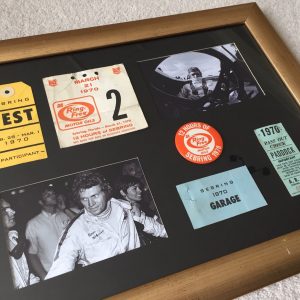 Framed Sebring 1970 Full Set of Passes / Steve McQueen Display