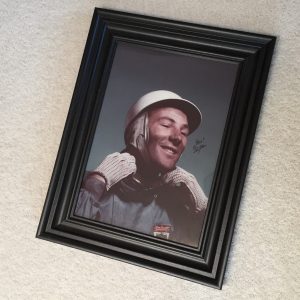 Sir Stirling Moss Hand Signed and Framed Portrait