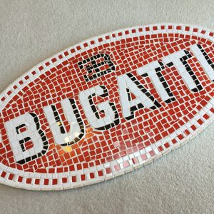 One Off Mosaic Tile Bugatti Sign