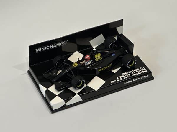 Minichamps Jordan Ford 911 J. Watson F1 Testing 28th Nov 1990 Silverstone 1/43