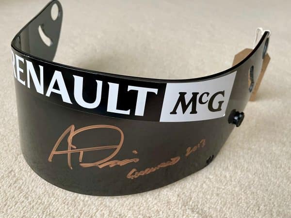 Alexander Rossi signed Caterham F1 Goodwood FoS 2013 visor