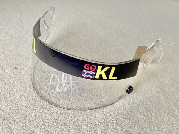 Anthony Davidson signed 2002 Arai GP5 Minardi visor