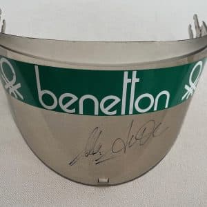 Michele Alboreto Tyrrell 1983 hand signed Boeri visor