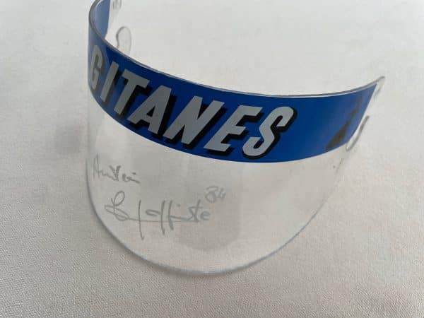 Jacques Lafitte signed GPA Williams F1 visor from 1984