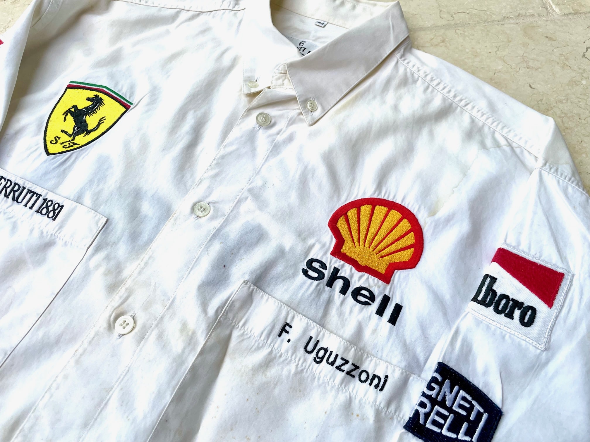 Michael Schumacher signed 1996 Ferrari engineers shirt from Francesco Uguzzoni - Image 7