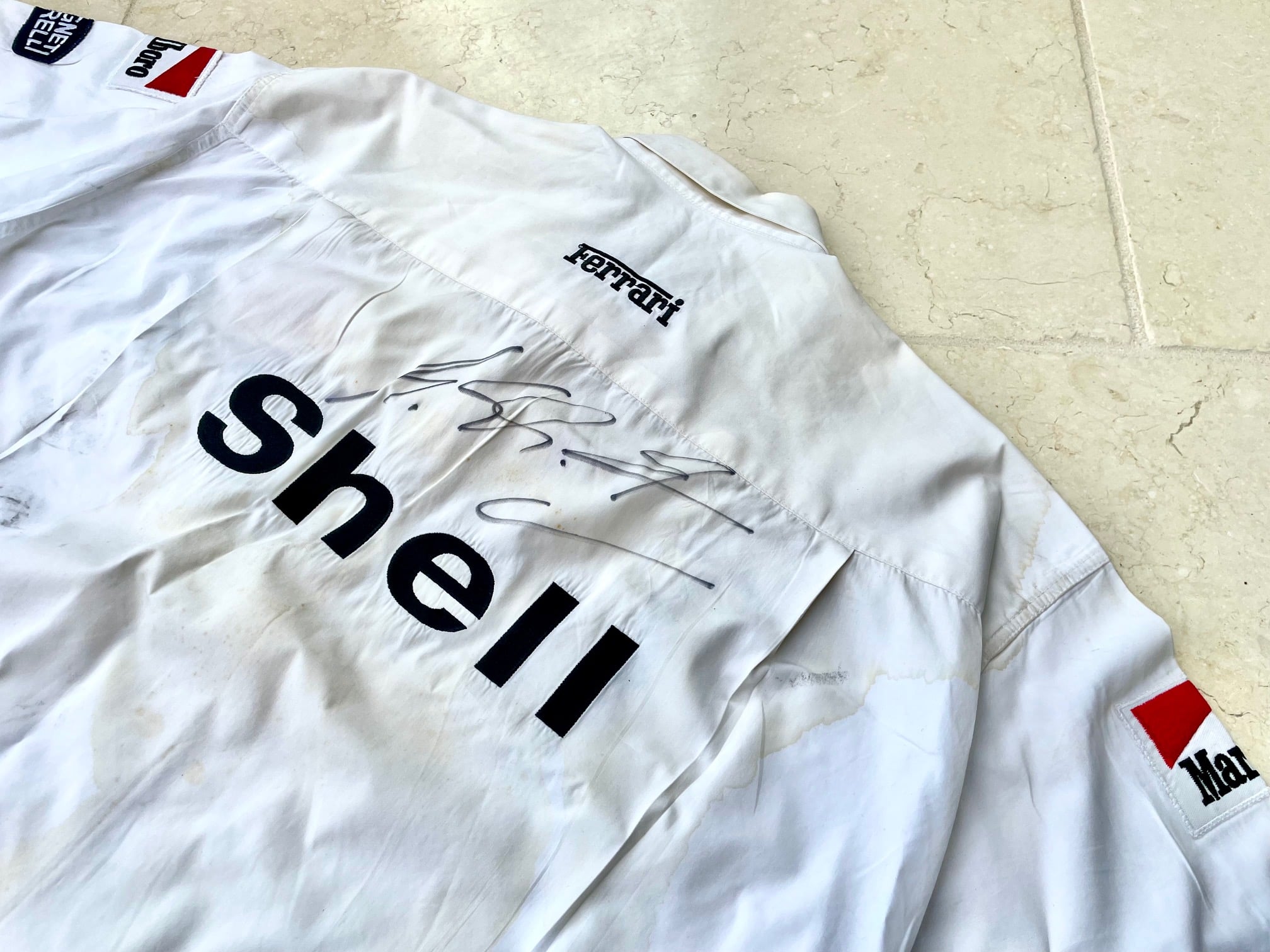 Michael Schumacher signed 1996 Ferrari engineers shirt from Francesco Uguzzoni - Image 6
