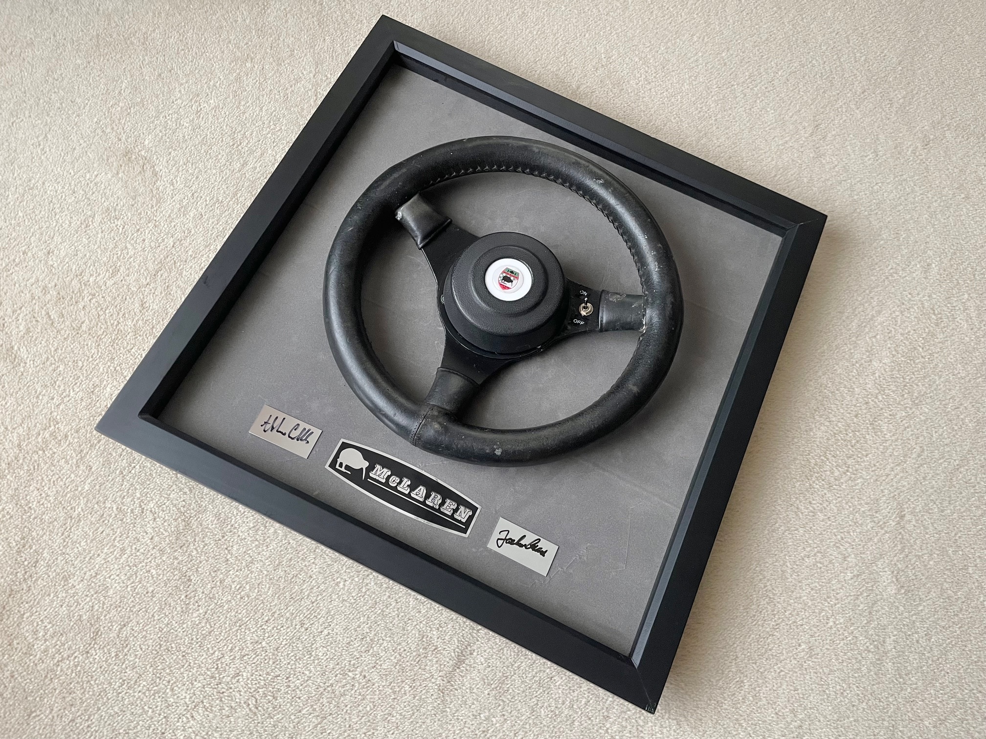 James Hunt 1976 replica McLaren steering wheel display - Image 3