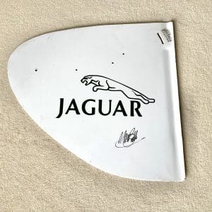 1988 Group C Silk Cut Jaguar XJR-9 rear wing end plate signed by Martin Brundle
