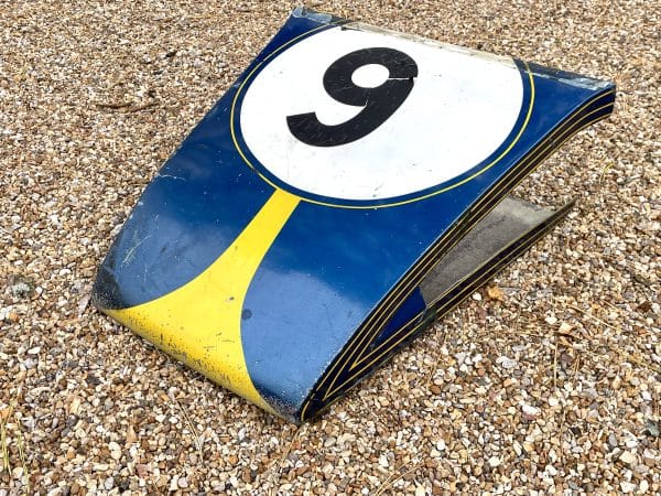 James Hunt’s 1972 Dastle F3 nose used at the British GP F3 race at Brands Hatch