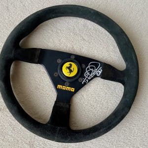 Nigel Mansell signed MOMO Ferrari F40 LM steering wheel
