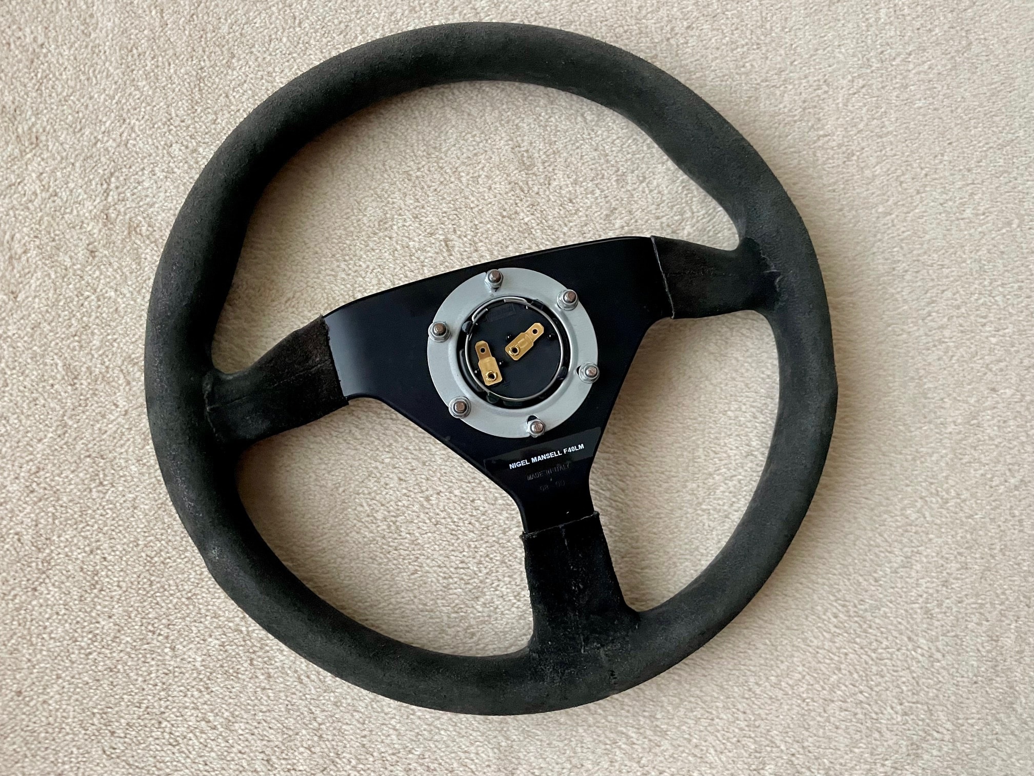 Nigel Mansell signed MOMO Ferrari F40 LM steering wheel - Image 6