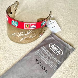 Michael Schumacher signed 2000 season Ferrari testing visor by Bell