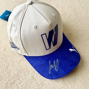 Williams heritage logo cap signed by Carlos Sainz
