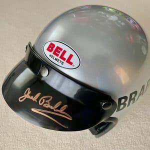 Sir Jack Brabham signed replica helmet