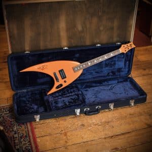 McLaren one off custom 'Papaya' guitar signed by Zak Brown with McLaren provenance