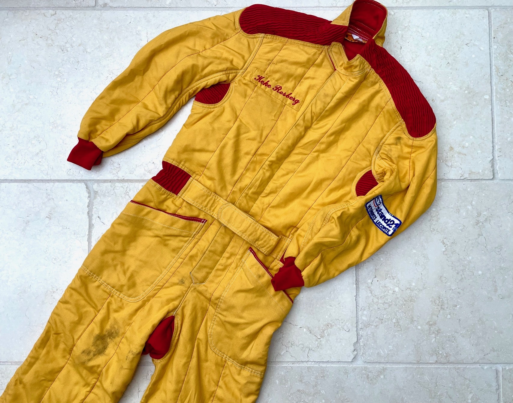 Keke Rosberg 1984 Stand 21 race suit from the archive of Jean-Pierre Jabouille