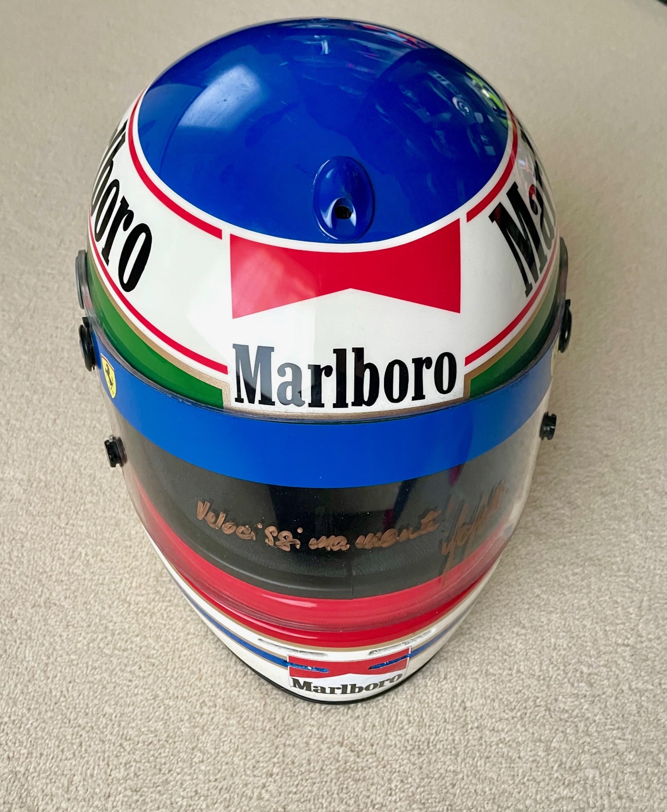 Replica Ivan Capelli 1992 Ferrari Arai GP3 helmet - Image 2