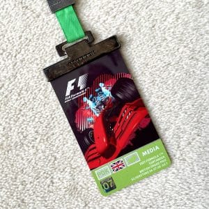 Rob Widdows’ personal Formula 1 Media paddock pass Silverstone 2007