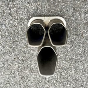 McLaren Senna triple titanium exhaust end assembly