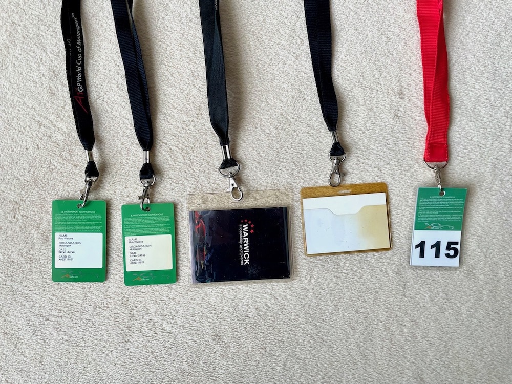 Five personal A1 GP passes from the Rob Widdows archive - Image 2