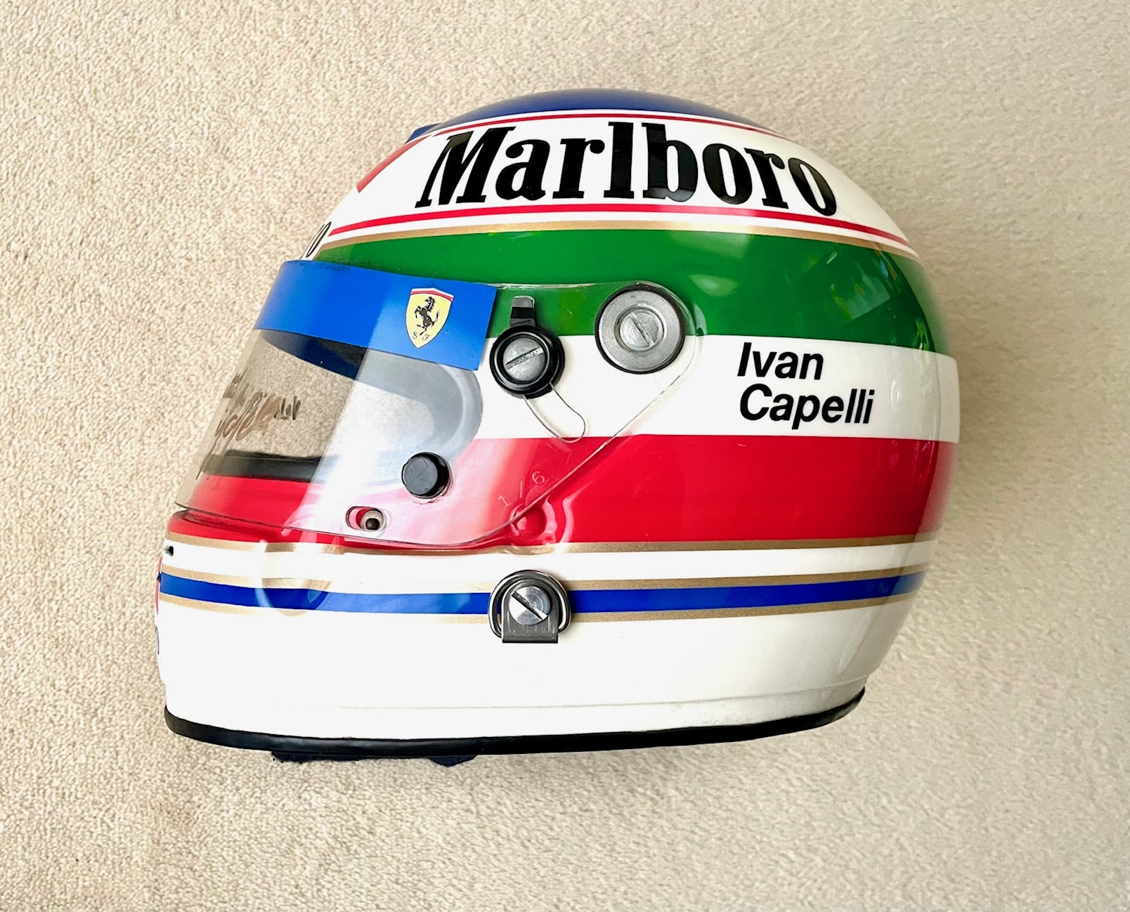 Replica Ivan Capelli 1992 Ferrari Arai GP3 helmet - Image 5