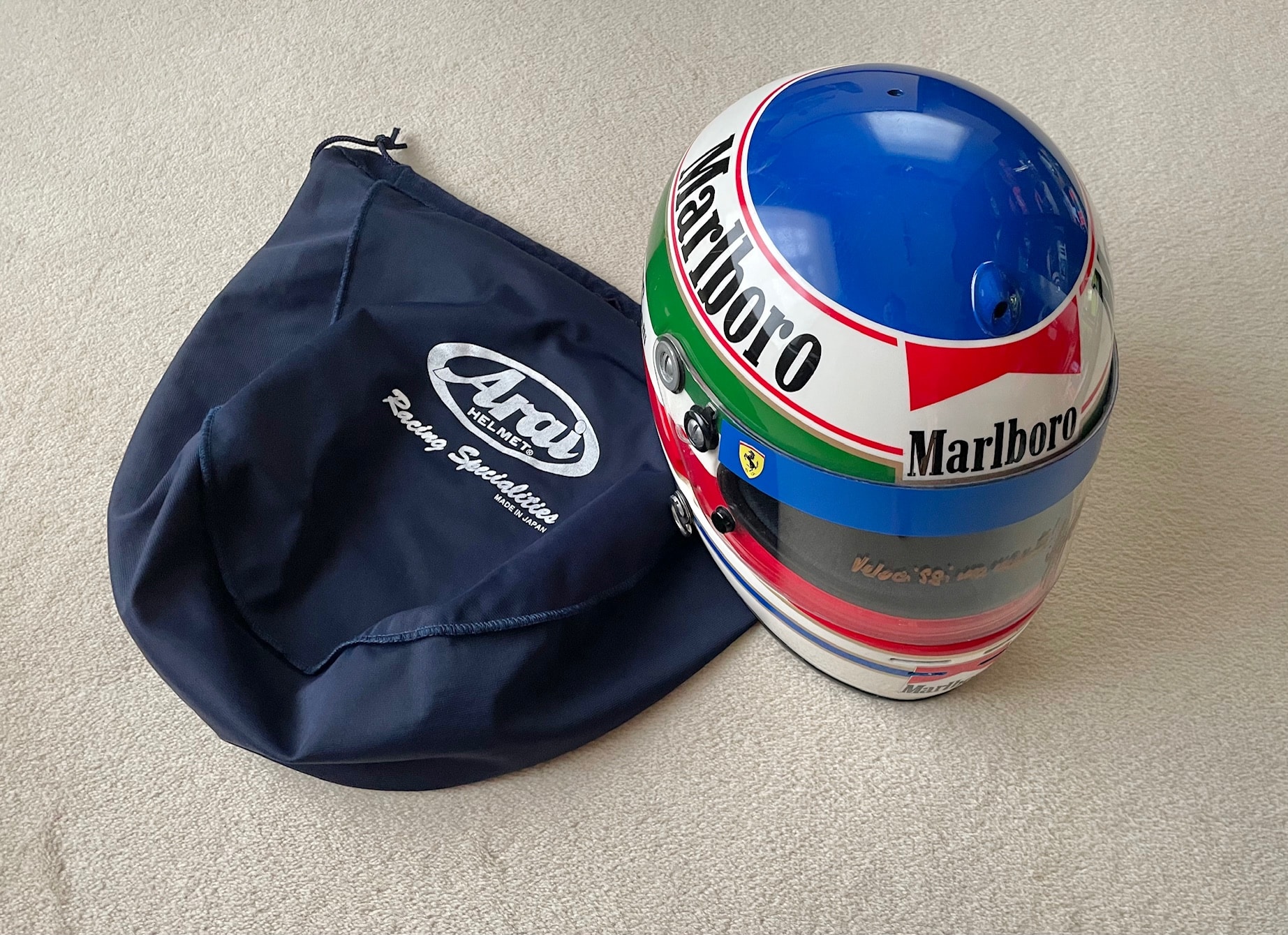 Replica Ivan Capelli 1992 Ferrari Arai GP3 helmet