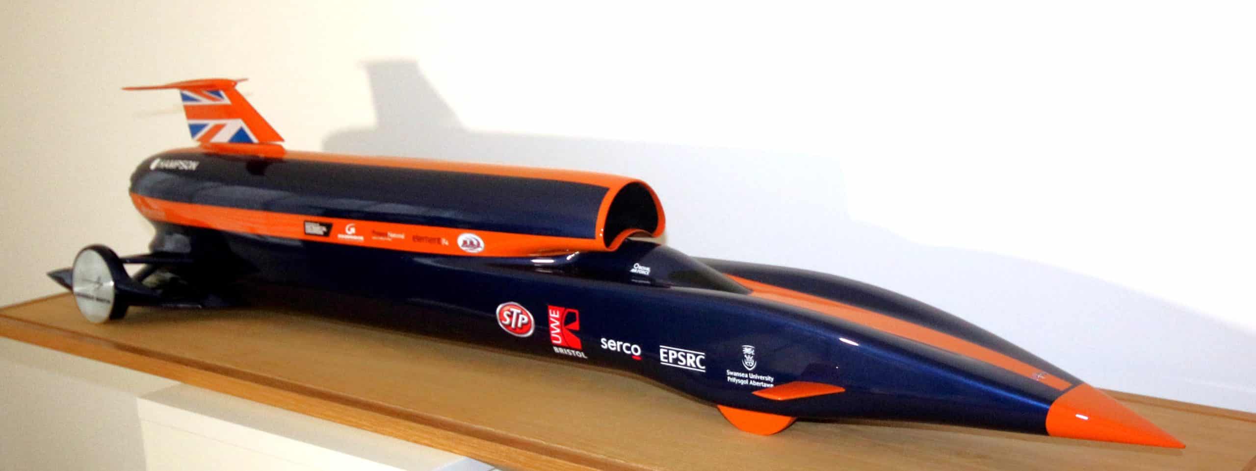 Amalgam 1:10 model Bloodhound World Land Speed Record challenge car