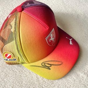 Lewis Hamilton signed Silverstone 2025 Ferrari cap