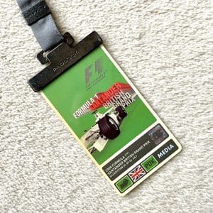 Rob Widdows’ personal Formula 1 Media / paddock pass Silverstone 2008