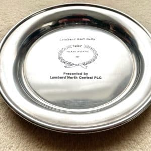 1987 Lombard RAC rally winning team trophy (Lancia Martini)