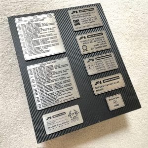 McLaren F1 - a set of engine compartment badges and achievements badges from XP5