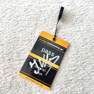 Jos Verstappen signed Orange Arrows guest pass Canada 2000