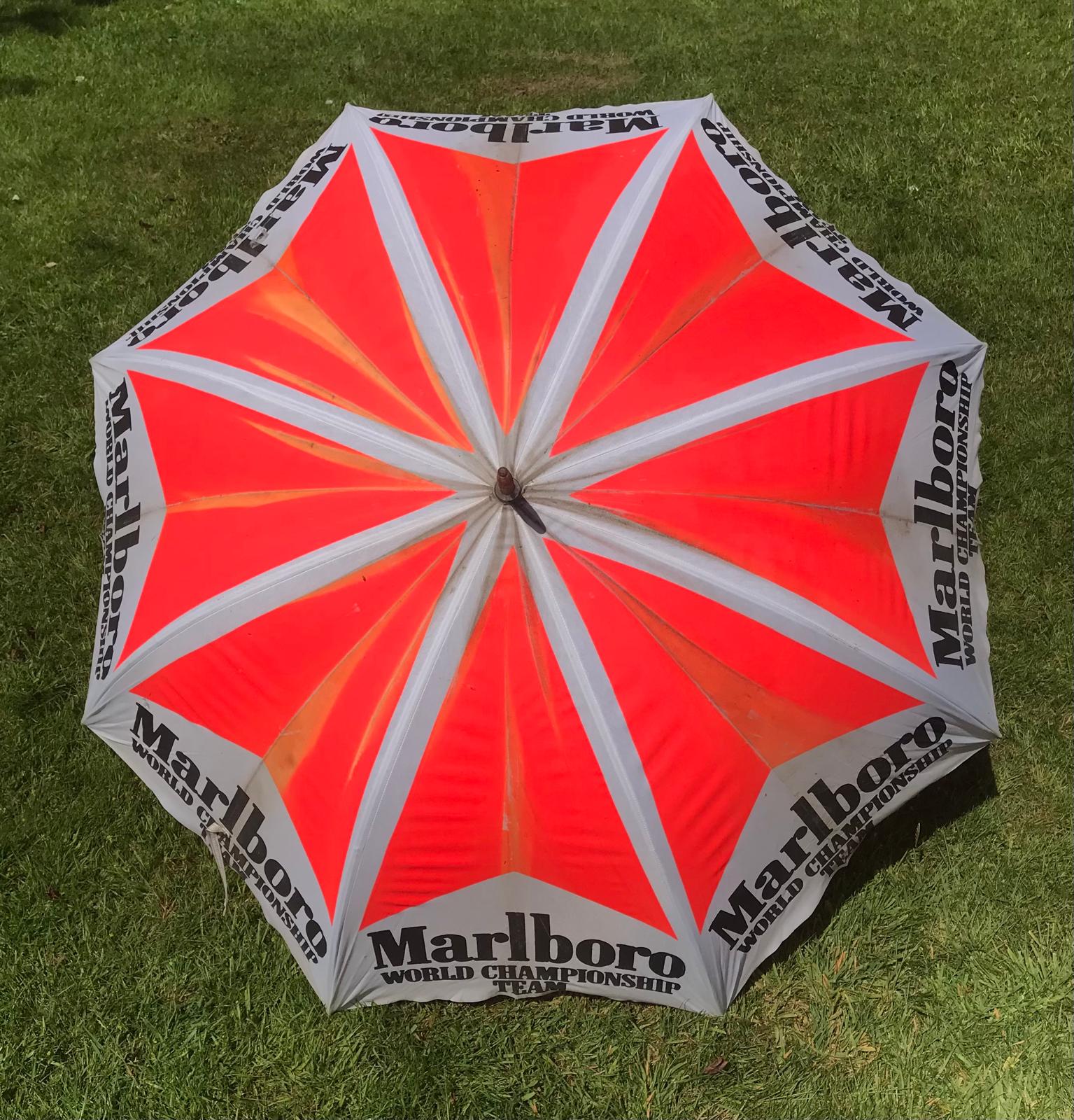 1990 Marlboro F3000 DAMS Championship winning team issue umbrella