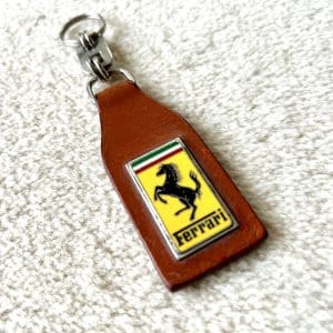 Original Ferrari by Schedoni leather keyring / fob