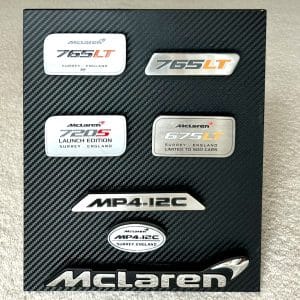 McLaren Cars 'Super series' badge display