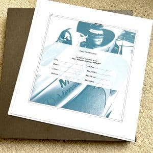 McLaren MP4/98T 2-seater experience certificate and 1998 press pack