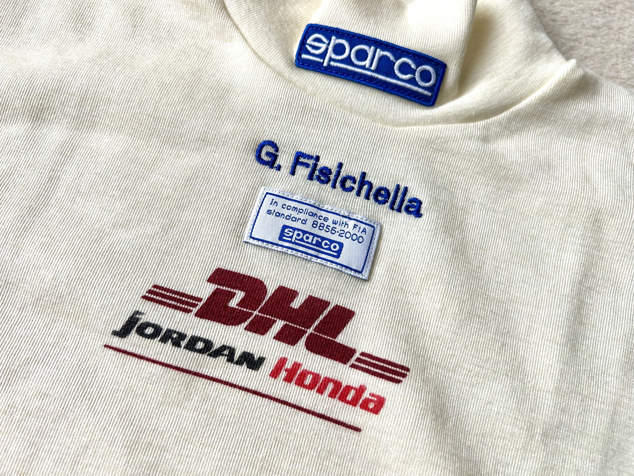 Giancarlo Fisichella 2003 DHL Jordan Honda nomex top