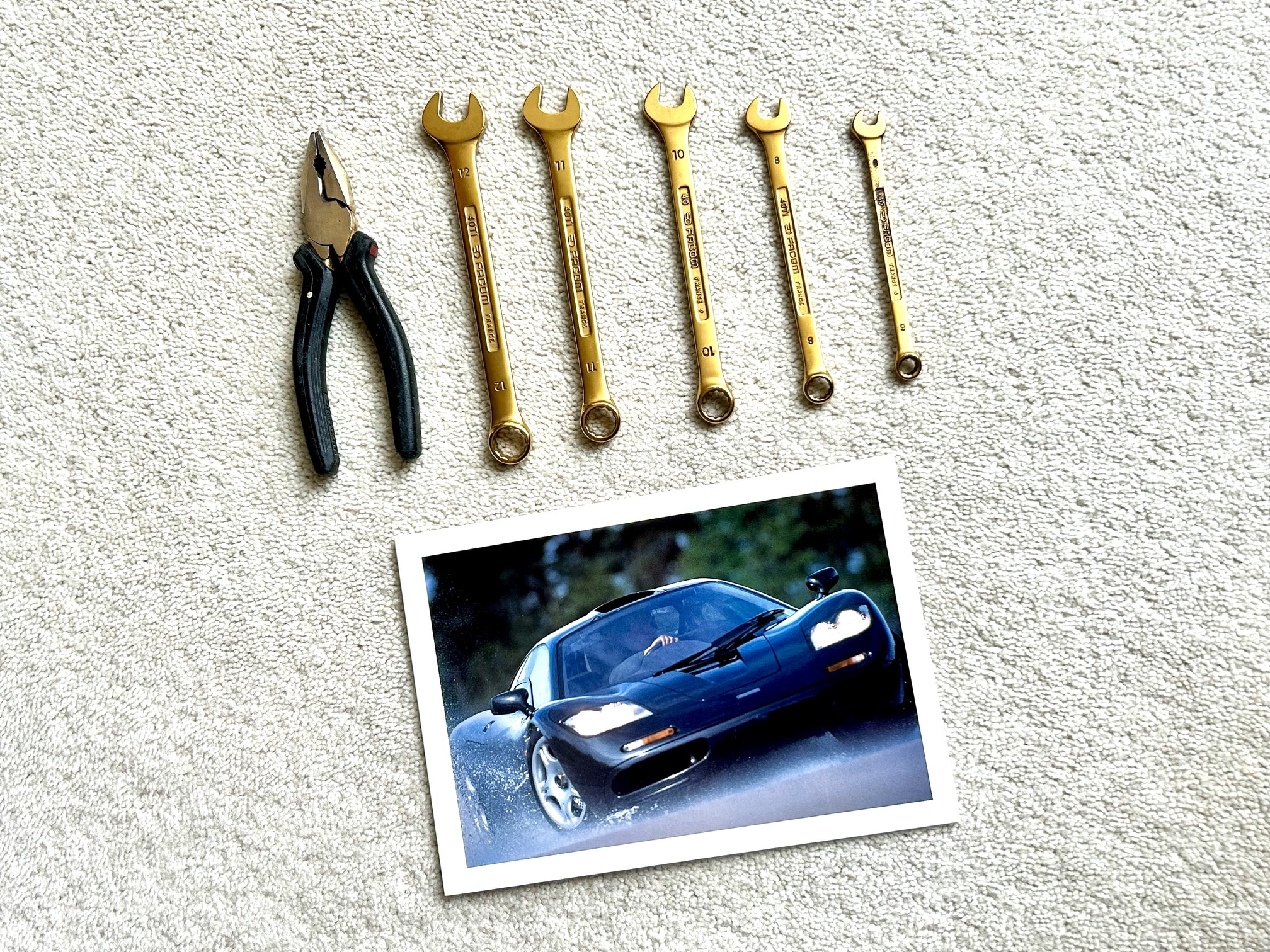 McLaren F1 set of Facom titanium spanners and pliers