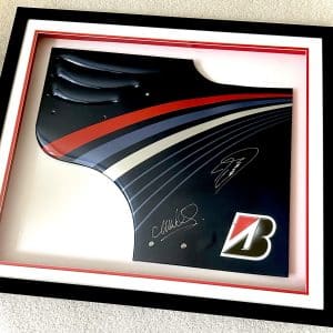 Race used Red Bull RB3 wing end signed DC / Webber with Red Bull LOA