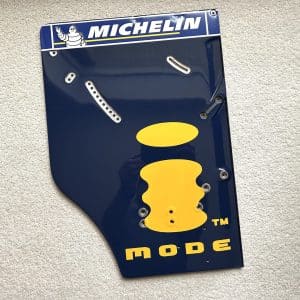 Renault 'i mode' rear wing end plate from the 2005 championship winning R25