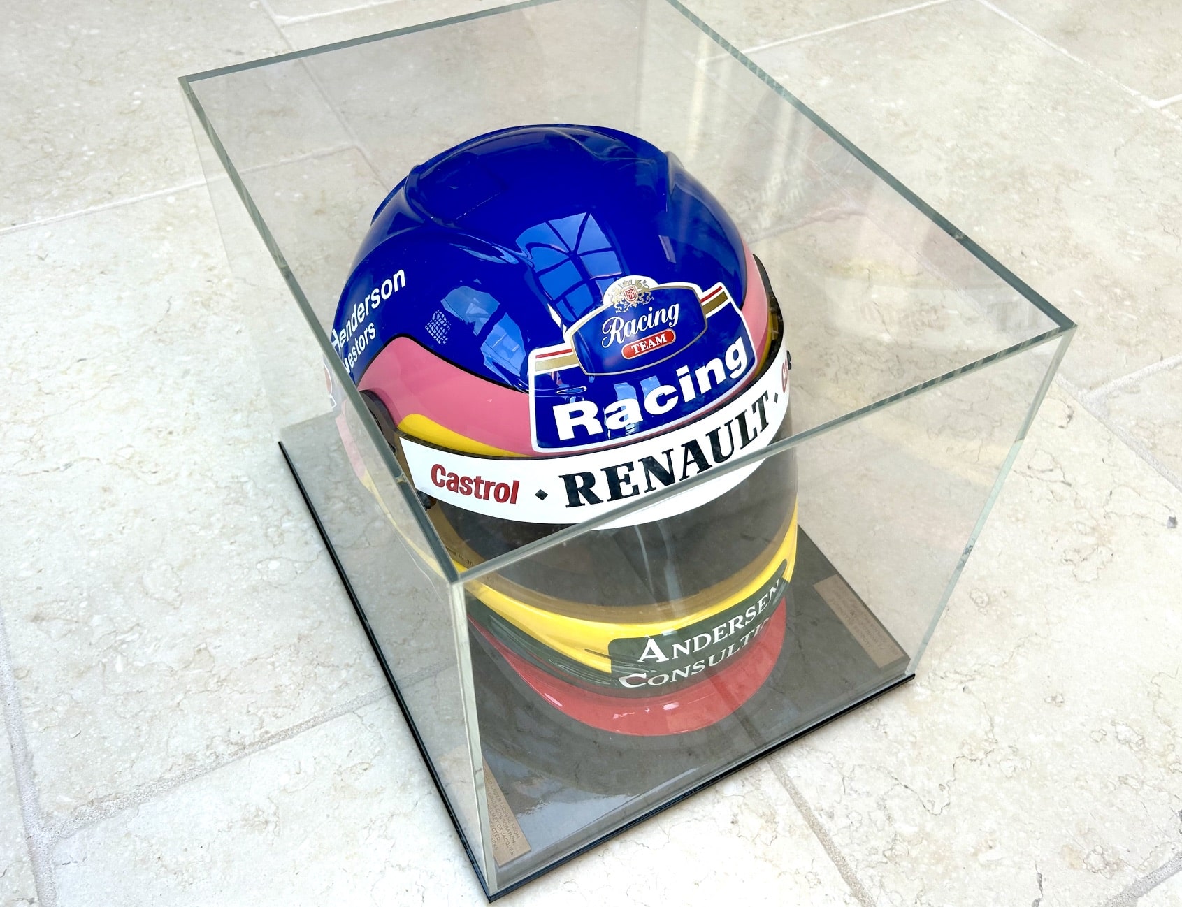 1997 Bell official replica Jacques Villeneuve signed 'Dominator' helmet
