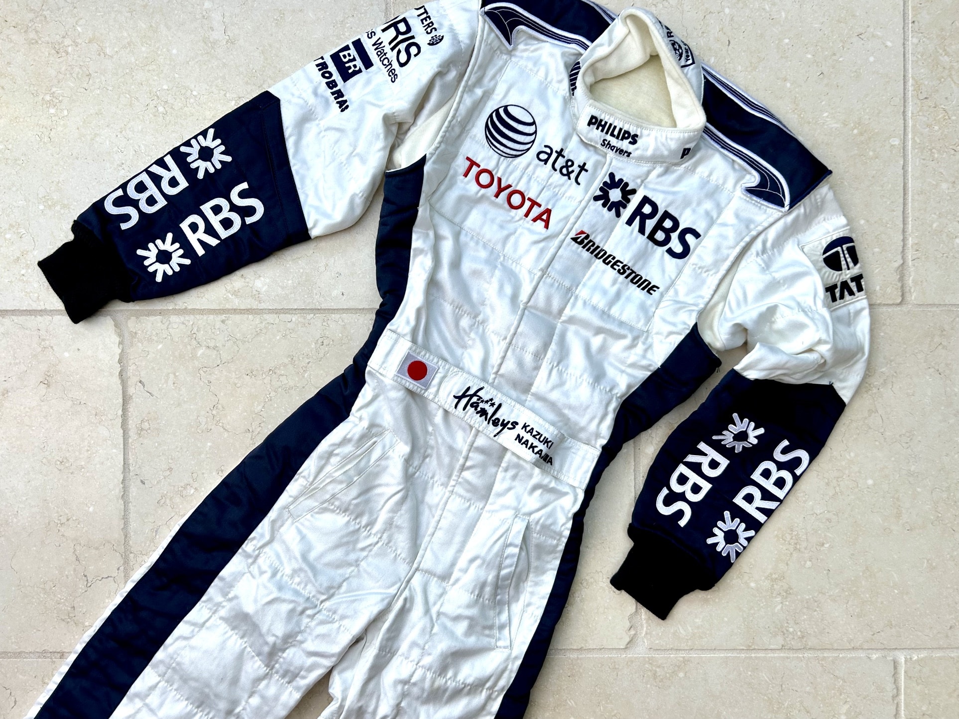 Kazuki Nakajima original 2006 Williams racesuit by Puma