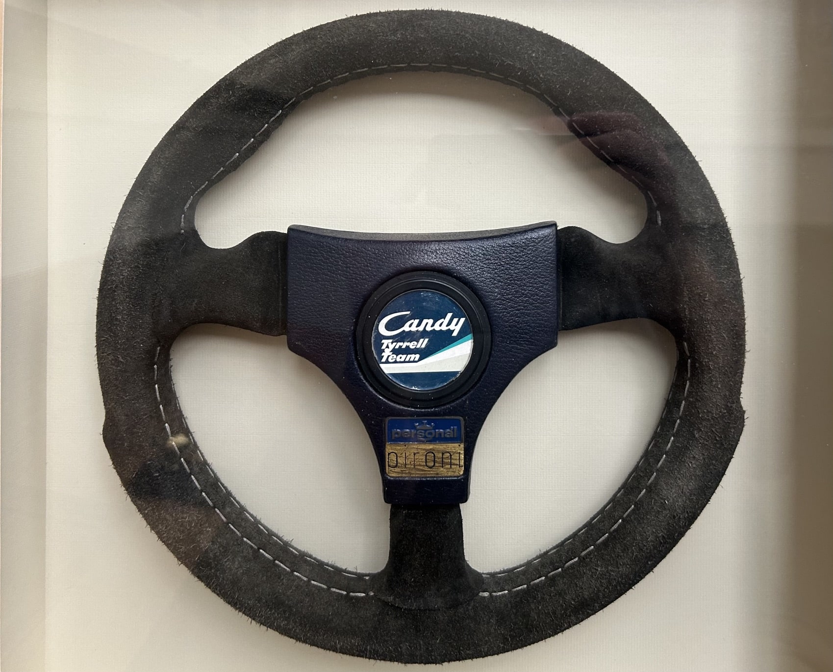 Didier Pironi 1978 Tyrrell Cosworth race used steering wheel