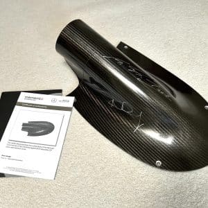 2010 AMG Mercedes GP carbon exhaust shield signed by Michael Schumacher and Nico Rosberg with team COA