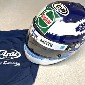 Mika Hakkinen 1992 Arai GP3 replica Team Lotus helmet with signed visor
