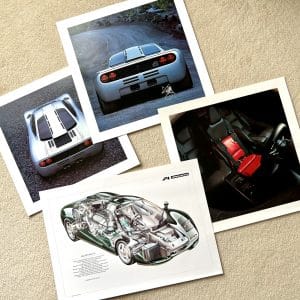 Gordon Murray signed print / cutaway McLaren F1 set 1