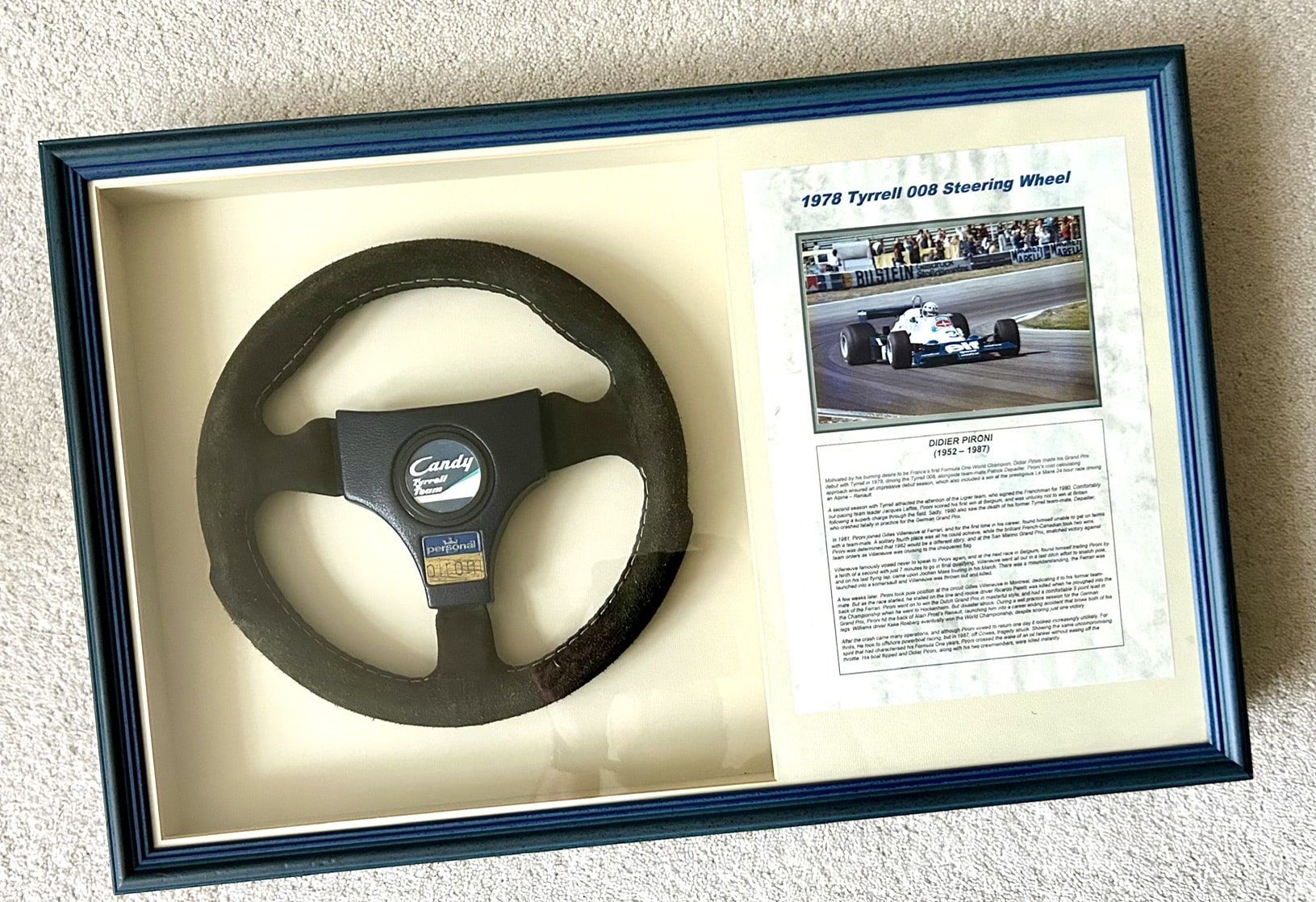 Didier Pironi 1978 Tyrrell Cosworth race used steering wheel - Image 2